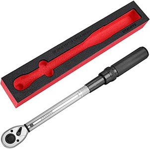 UYECOVE 1/2-Inch Drive Click Torque Wrench, Torque Wrench 1/2 Drive 10-160FT.LB/13.6-217N.M with a XIPE Storage Tray, Grey
