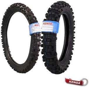 Kenda Trakmaster K760 80/100-21 Front and 120/100-18 Rear Tires for Motorcycles, Dirt Bikes, and City Bikes - Durable Off-Road & Street Performance with Keychain (2 Pack)