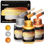 Wadities Acrylic Paint Metallic, 375g Gold & Silver & Bronze, Gold Leaf Paint for Art Painting, Ideal for Canvas, Wood, Clay, Fabric, Ceramic, Stone, Glass Craft Supplies