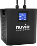 Nuvio Water Chiller for Ice Bath - 1/3 HP Cold Plunge Chiller Cools to 39°F, Works with Any Tub, Portable Ice Bath, with Filter & Timer, Energy Efficient for Home Cold Plunge