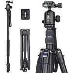 82" Camera Tripod Monopod Ball Head Tripod ARTCISE Lightweight Travel Tripod with 36mm CNC Ball Head and Two 1/4" Screw Quick Release Plate for DSLR Camera, DV Video Camcorder, Max Load 33lbs/15kg