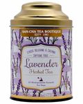 SAN-CHA Tea Boutique, Lavender Herbal Tea, Sun Dried Lavender Flowers, Stress Relief Tea, Good Sleep Tea, Caffeine Free Herbal Tea Bags, 25 Pyramid Tea Bags, 140 Gram