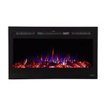 Touchstone Sideline Recessed Mounted Electric Fireplaces (36 Inches)