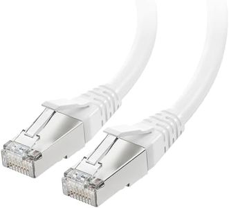 Cable Matters [Cat8 Certified] 40Gbps Long Shielded Cat 8 Ethernet Cable - 50ft, 2000Mhz Category 8 Ethernet Cord, Cat8 Cable for Gaming, White