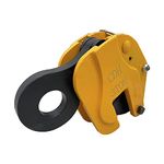 INTBUYING 3 Ton 6614 Lbs Vertical Plate Lifting Clamp Heavy Duty Plate Lifting Clamp Jaw Opening 1.57 Inch Durable Steel Plate Vertical Lifting Tongs with Lock Hoist Hook Chain