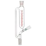 stonylab Graduated Pressure Equalizing Addition Funnel, Borosilicate Glass Dropping Funnel with 24/40 Joint and High Vacuum Valve for Laboratory Glass Additional Funnel, 100 ml