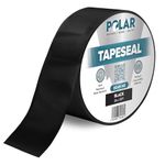 Polar TapeSeal Black - 2" x 5 ft | Rubberised Waterproof Tape for Leaks & Cracks on Roofs, PVC Pipes, Downpipes, Plumbing & Gutters | All-Purpose Indoor & Outdoor Sealant Tape for Lasting Protection