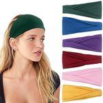 VENUSTE Headbands for Women's Hair, Cute Multi Knotted Head Bands for Adult Women Hair Accessories, Wear for Yoga, Fashion, Working Out, Travel or Running, 6PCS