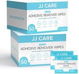 JJ CARE Adhesive Remover Wipes [Pack of 100] 6”x7” Large Stoma Wipes - Medical Adhesive Remover Wipes - Sting Free Adhesive Remover Wipes for Skin Ostomy, Stoma, Colostomy Devices and Dressings