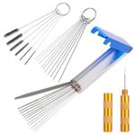 Carburetor Cleaning Kit Carburetors Carbon Dirt Jet Remove Cleaner - Stainless Steel 13 Cleaning Wires Set + 6 Nylon Brushes + 10 Cleaning Needles + 1 Sharp Pick