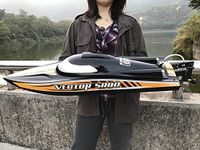 Black Yel SOWOFA Large RC Boat RC Hobby Underwater Speed Boat High Speed 31.5 inch (80 cm) Hull Max Speed 70km/h Super Burning Brushless Motor with Two 4200mAh Batteries Released in 2021