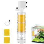 Jainsons Pet Products 4-in-1 Transparent Internal Aquarium Filter with Cleaning Chamber System, Submersible Oxygen Pump Sponge Aquarium Silent Filters for Fish Tank (1200 L/H, 25W | FILTER-RS-266F)