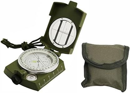 Camping Survival Compass,Military Lensatic Sighting Compass, Backpacking Compass Compact Handheld Compass with Carry Bag, for Hiking, Camping,Backpacking, Outdoor Activities