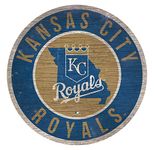 Fan Creations MLB Kansas City Royals 12" Circle with State and Team Logo Wood Sign