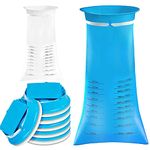 24 Pack Vomit Bags Disposable Barf Bag, 1000ml Sick Bags High Density Emesis Bags with Snap for Car Travel Motion Sickness, Morning Sickness,Kids (Blue,White)