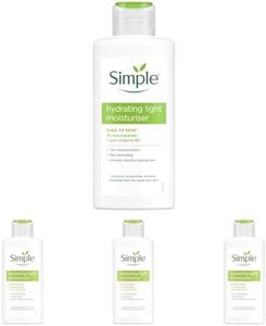 Simple Kind to Skin Hydrating Light Moisturiser Skin Care Product with Pro-Vitamins B5 and E for 12-Hour Moisturisation 125 ml (Pack of 4)