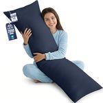 Utopia Bedding Bolster Pillow Pack of 1, (Double, 4Ft 6 Inch), Full Body Pillow, Soft Hollowfiber Filling, Long Pregnancy Pillow for Maternity Support and Side Sleeper (Navy)