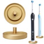 Relsy Gold Oral-B Compatible Electric Toothbrush Holder for Bathroom, Aluminium Oral B Toothbrush Holder With Hygienic Drip Capture Stops Toppling With Metal Toothbrush Stand, Matte Gold