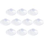 Pawfly 10 Packs Clear Suction Cups 2 cm PVC Plastic Suckers for Glass Without Hooks for Home Decoration and Organization Window Sucker Mushroom Head Suction Pads,Round Button Suction Cup