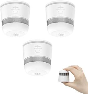 SPREADTRON Détecteur de Fumée Mini avec 10 Ans de Vie de la Batterie, Détecteur d'Incendie avec Capteur Photoélectrique, Détecteur de Fumée Certifié TÜV et EN14604, Lot de 3