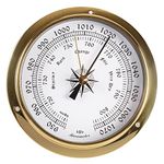 RUNLAIKEJI 145mm/5.7inch Wall Mounted Barometer,Metal Round dial barometers,Barometric Pressure Gauge for Home,Fishing Barometer,Barometers for The Home Indoor Outdoor