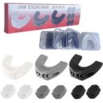 lifeicomall Jaw Trainer,9PCS Jaw Exerciser for Men & Women,Jawline Trainer with 3 Resistance Levels for Jawline Exerciser Chew, Jaw Toner for Beginner Intermediate & Advanced Users