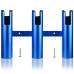 Marinebaby Aluminum Boat Fishing Rod Holder,3 Tube Linked Fishing Rod Rack, Suit Boats & Yacht