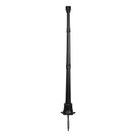 Gama Sonic Universal Outdoor Lamp Post for Solar Lights, 60" Black Cast Aluminum Pole with EZ Anchor for 3" Fitter Mount, DPEZ5F0