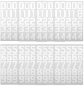 Helmet Numbers, 8 Sheets Number Stickers 1-10 Football Helmet Stickers Baseball Vinyl Number Stickers Softball Helmet Numbers Self Adhesive Sports Number for Baseball Hockey Football Lacrosse Batting