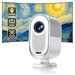 Projector【Dolby Audio/Dustproof】800ANSI Auto Focus/Fit in/Keystone/Avoidance Portable Projector 4K Support, 20W Speaker WiFi6 Bluetooth 1080P Full HD Projectors 50% Zoom for Home/Outdoor