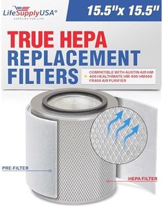 LifeSupplyUSA True HEPA Filter Replacement Compatible with Austin Air HM 400 HealthMate HM-400 HM400 FR400 Air Purifier