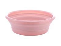 XJSXZC 10" Multi-Purpose Collapsible Dish Tub Bowl BPA-Free Round Lightweight Collapsible Wash Basin (Pink)