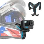 SUREWO Wing-Shaped Motorcycle Helmet Chin Strap Mount Compatible with GoPro Hero 11/10/9/8/7/6/5 Black,DJI Osmo Action 3/2,Campark/AKASO and Most Action Cameras