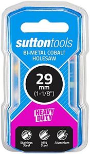 Sutton H125 Bi-Metal HSS Cobalt Holesaw, 29 mm Diameter White