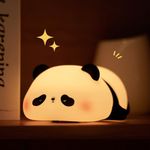 Panda Night Light for Kids Bedroom, Cute Animal Silicone Nursery Night Lamp Touch Control Nightlights USB Rechargeable Bedside Lamp for Baby Children Toddlers Women Teen Girls Breastfeeding Gift