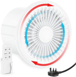 HG Power 150mm Reversible Extractor Fan with Remote Control, Two-way Exhaust Fan with Mesh Screens, Bathroom Exhaust Fan for Window Wall Ceiling Mount, Garage Basement Shed Use, White