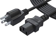 12Ft Extra Long 3 Prong Amp Tv AC Power Cord Cable for Samsung Dell Viewsonic Sony Vizio Dynex Lg AOC BenQ Toshiba Panasonic Philips Tv, ION Block Rocker, Guitar Amp, Job Rocker, Explorer UL Listed