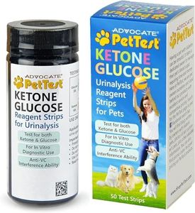 Urine Test Strips Ketone Glucose Strips for Dogs and Cats Urinalysis (50 Strips) UTI Test Strips Urine Monitoring and Testing Kit Blood Glucose Liver and Kidney Health by Advocate Pettest