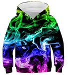 Belovecol Boys Girls Teen Hoodies 3D Colorful Cool Jumpers Pullover Long Sleeve Casual Hooded Sweatshirt 14 15 16 years