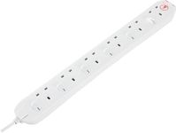 Masterplug Six Socket Extension Lea
