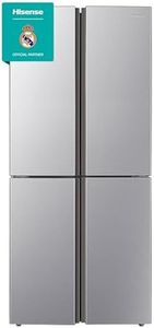 Hisense RQ515N4AC2 - Frigorífico Americano 4 puertas, Total No Frost, Capacidad Neta 427 L, 1.81 m Alto, Acero, Multi Air Flow, Cajón con control de Humedad, Silencioso, Inox
