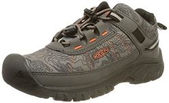 KEEN Big Kid's Targhee Sport Vented Hiking Shoes, Magnet/Scarlet Ibis, 7 BK (Big Kid's) US