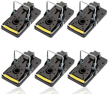 Mouse Trap That Work Instantly Indoor Outdoor Reusable Quick Kill Mice Trap Plastic Mouse Traps, Pack of 6 (Black)