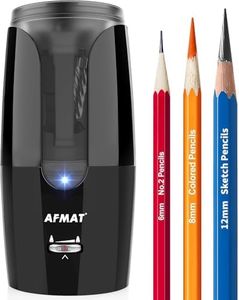 Taille-Crayon électrique à pointe longue, Taille-Crayon électrique rechargeable avec récipient, Pointes longues de 8-17 mm, à arrêt automatique, pour crayons de couleur à dessin au fusain φ6-12 mm