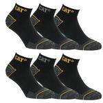 Caterpillar 6/12 Pairs of Men's Work Trainer Socks with Reinforced Heel and Toe