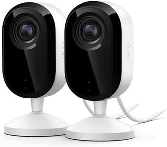 Arlo Essential Indoor Security Camera 2K (3rd Gen - 2025 Release) - Wired Plug-in Power, Baby Safety, Motion & Audio Detection, 1-Month Trial of Secure Plan, Automated Privacy Shield, 2 Cam, White