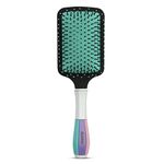 AGARO Classic Paddle Hair Brush with Strong & flexible nylon bristles having Anti static ball tips, For Grooming, Straightening, Smoothing, Detangling Hair, ideal for Men, Women & Kids, Cyan.