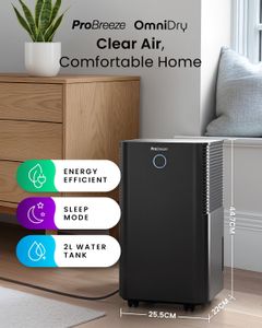 Pro Breeze OmniDry Dehumidifier 12L – Black