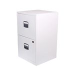 Bisley Steel 2 Drawer Filing Cabinet - Chalk White