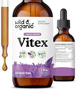 Wild & Organic Vitex Tincture - Vitex Chasteberry Supplement for Women - Liquid Chaste Tree Supplement for Mood Support - Vegan, Sugar & Alcohol-Free Berry Extract Drops - 2 fl oz